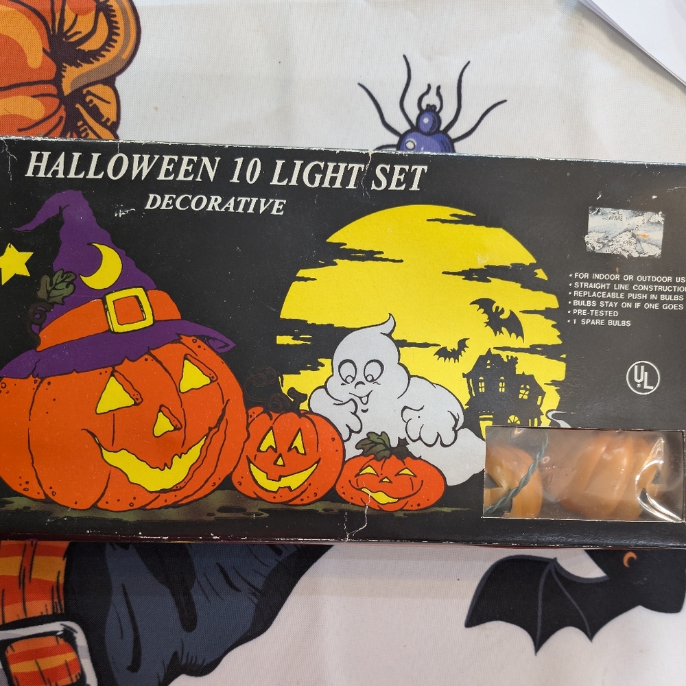 Vintage Jack-o'-lantern Halloween Lights - Picture 1 of 10